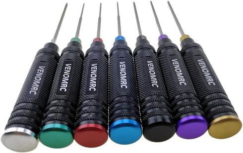Generic 7 Car/airplane,0.05IN-1/16IN-3/32IN-5/64IN-1.5MM-2.5MM-3.0MM VENOMRC Color Caps Hex Wrencher Hex screwdriver