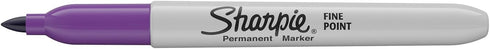 Sharpie Permanent Markers, Fine Point, Purple, Box of 12 for Various Marking Needs