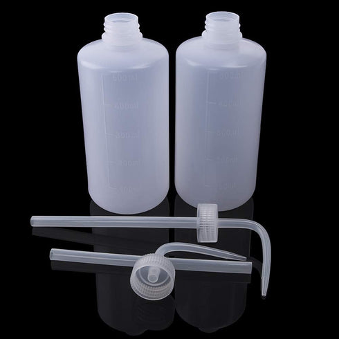 Wash Bottles 2pcs 250ml Safety Wash Bottle, Economy Plastic Squeeze Bottle for Medical Tattoo Supplies