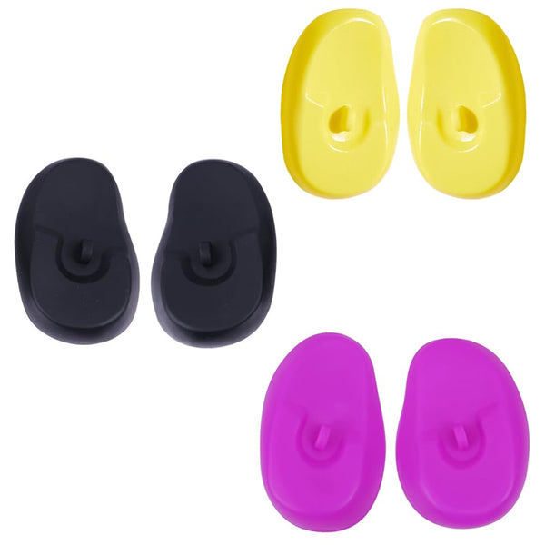 Happyupcity 3Pairs Multi-Color Silicone Hair Dyeing Earmuffs Hairdressing Ear Covers Waterproof Soft Ear
