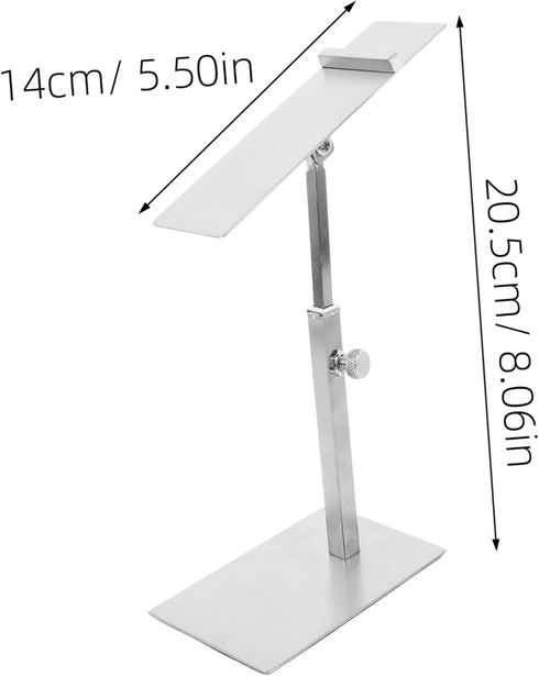 Adjustable Stainless Steel High Heels Display Stand Freestanding Shoe Riser for Retail Shops and Shoe Display Rack