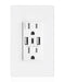 USB Wall Outlet, 30W GaN 6.0A Receptacles with 3 USB Ports, 15 Amp Tamper-Resistant Electrical Outlet