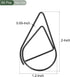 YOKIVE 60 Pcs Paper Clips, Drop-Shaped | Keep Desk Neat, Great for Art, Home, Daily Use (Black, 2-Inch) by YOKIVE