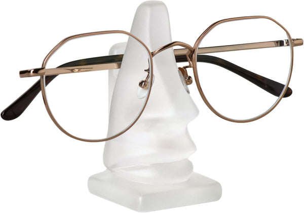 Torre & Tagus Frosted Clear Nose Eye Glasses Stand For Desk -
