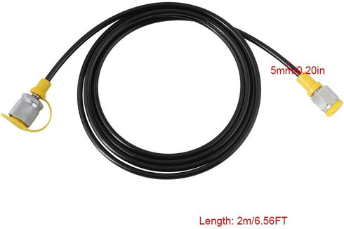 Hydraulic Pressure Test Hose 64Mpa Hydraulic Test Line Test Couling Hose for Excavator Construction Machinery Testing Coupling Point Thickness 1.5 mm Length 2m/6FT by Walfront