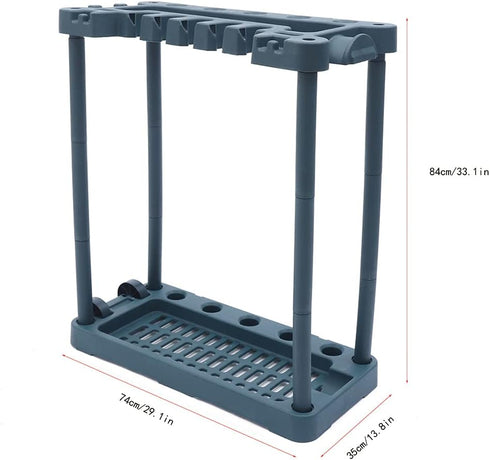 MooneHived 40 Garden Tool Organizer, Rolling Storage Rack Tower Yard Tool Organizer Cart Heavy Duty Garden Tool