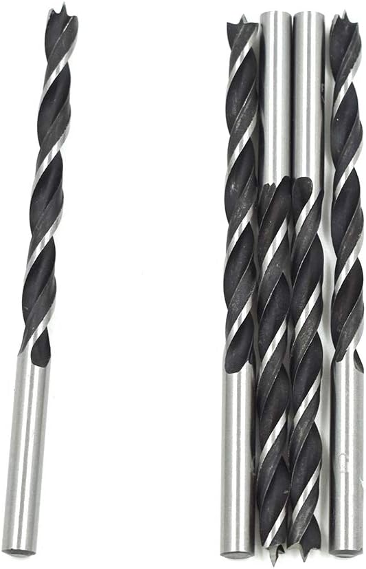 5mm Wood Drill Bit, 3 Point Woodworking Drill, 5pcs