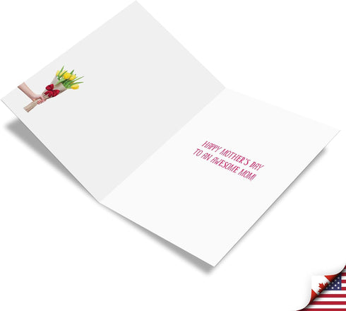 NobleWorks Jumbo Card for Mothers Day, 8.5 x 11 Inch, Funny Card of Appreciation, Great Job Mom