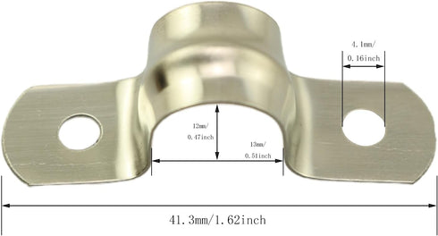30PCS M12 Stainless Steel Arch Bridge Pipe Clamps with U Bracket Tension Clips for Heavy Duty Pipe Fastening