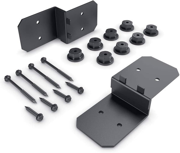 Ozco Building Products 51775 Ironwood 4-inch Post to Beam Connector, Black (2 per Pack)