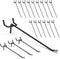 Black Pegboard Hooks 6 Inch, 50PC, Peg Board Hooks for Hanging Tools, Fit 1/8" or 1/4" Pegboard