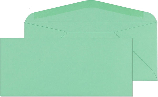 EnDoc #9 Colored Envelopes - Green Pastel Color 3 7/8 x 8 7/8 - 80 Pack for Home, Offices, Holiday Mailings