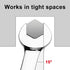 Jetech 15mm Ratcheting Combination Wrench, 12PT 72 Tooth Gear Wrench, Industrial Grade Cr-V Steel Gear Spanner