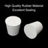 12 Pack Size 5# Solid Rubber Stoppers, Tapered Lab Seal Tube Stopper Plug, 29x22x28mm (White)