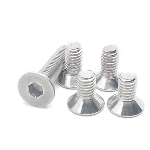 M10-1.5 x 55mm Flat Head Socket Cap Screws, Stainless Steel 18-8 (304), 5 Pcs Machine Screws Inner Hex Screw Fasteners