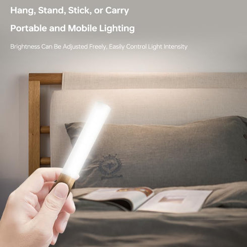 ngnsky (1 Pack) Portabl Bar-Shaped Smart Motion Sensor Night Light, Build in Rechargeable Battery Magnetic LED Wall