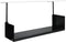 Office Cubicle Shelf Organizer, 24" Hanging File Storage with Hooks, Black Cubicle Accessories Bookshelf for Home Desk