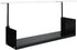 Office Cubicle Shelf Organizer, 24" Hanging File Storage with Hooks, Black Cubicle Accessories Bookshelf for Home Desk