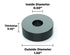 Isolate It Sorbothane Vibration Isolation Washer 70 Duro, 0.5" ID - 1.5" OD - 0.5" Thick, 4 Pack