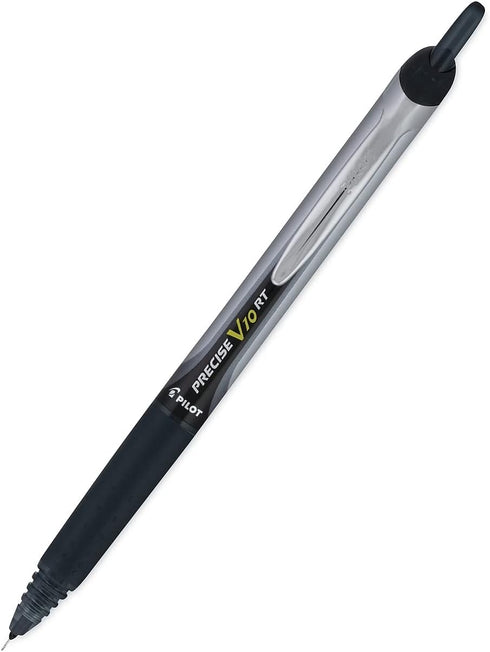 Pilot Precise V10 RT Refillable & Retractable Rolling Ball Pens, Bold Point 1 mm, Blue, Pack of 12