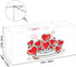 Ainavmxzs 4 Cute Red Hearts Acrylic Makeup Cup Holder With Compartments Makeup Brush Holder Organizer Brush Storage Bar