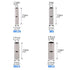 100 Pcs Non Insulated Butt Connectors - 16-14 AWG Electrical Wire Connectors, Seamless Uninsulated Crimp Terminals
