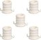 Supply Giant QQQM0034-5 Plastic PEX Poly Alloy Plug End Cap Barb Pipe Fitting, 3/4'' White (5 Pack)