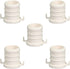 Supply Giant QQQM0034-5 Plastic PEX Poly Alloy Plug End Cap Barb Pipe Fitting, 3/4'' White (5 Pack)