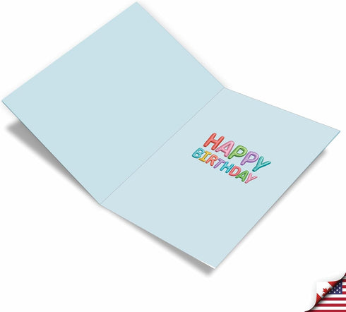 NobleWorks - 1 Jumbo Happy Birthday Greeting Card - 8.5 x 11 Inch - Group Celebration, Appreciation Stationery