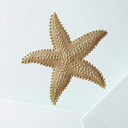 Pack 10 Crane & Co. Engraved Starfish Note- of Cards