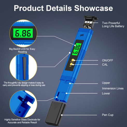 MEXYBE 2025 (0.01 3 All-New pH Meter for Water - High Accuracy Digital pH Tester Precision) with UL Certification