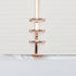 Clear A6 Binder, 6-Ring Soft PVC Cover, Rose Gold Round Ring, PU Leather Snap Button Refillable Notebook Protector with