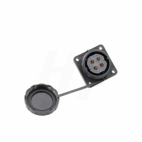 HangTon HE29 4 Pin Connector Industrial Waterproof IP68 Circular Plastic Male Female Wire Plug Panel Socket, High Power