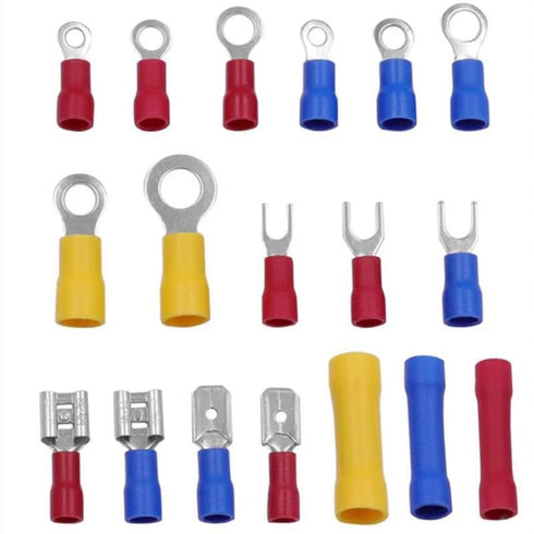 300 Insulated Electrical Connectors Kit PCS Crimp Terminal Assortment (Butt, Ring, Spade, Quick Disconnect)