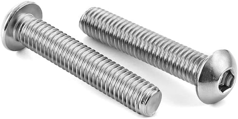 M8-1.25 x 70mm Button Head Socket Cap Screws Bolts, Stainless Steel 18-8 (304), Bright Finish, Quantity 10