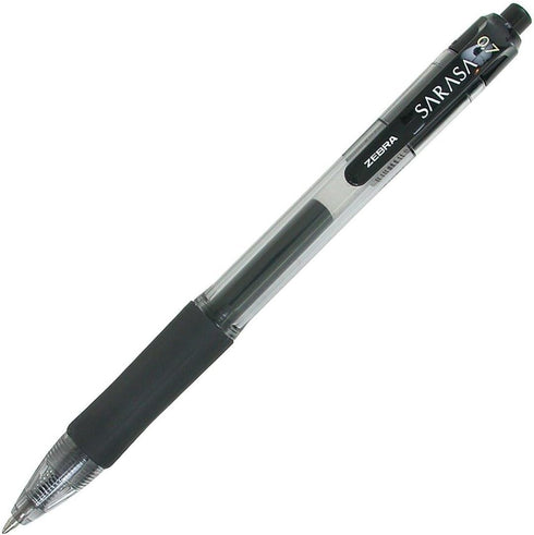 Zebra Pen Sarasa Dry X20 Retractable Gel Pen, 0.7mm Medium Point, Black Ink, 10-Pack (Packaging May Vary)