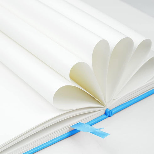 JOYEUX A5 Blank Journal Notebook: 160 Pages, 100 GSM Thick Hardcover Journal for Writing (Sky Blue)
