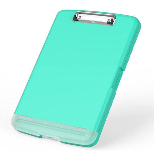 Rimilak Plastic Clipboard with Storage - High Capacity Nursing Clipboards with Pen Holder (Green)