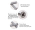 binifiMux 360pcs M3 Countersunk Flat Head Phillips Screws and Hex Nuts Kit, 304 Stainless Steel