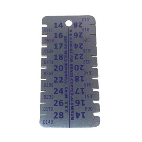 Professional Stainless Steel Thickness Measurement Tool, Double Scales for Aluminum Sheets, Home Use