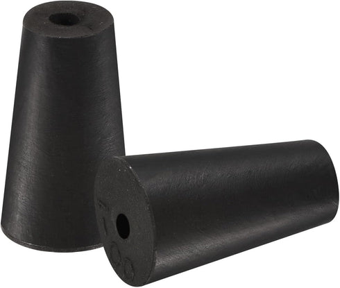 MECCANIXITY Rubber Tapered Plug 10mm to 15mm with Hole, Test Tubes Bungs Stopper Black for Lab Home, 20 Pieces