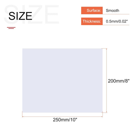 MECCANIXITY White ABS Plastic Sheet - 10x8x0.02inch for Building Model, DIY Crafts, Panel - Pack of 4.