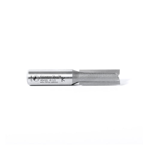 Amana Tool - 45420 Carbide Tipped Straight Plunge Router Bit, 1/2 Dia x 1-1/4 x 1/2" Shank
