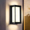 LANFU LED 18W Modern Rectangular Outdoor Wall Sconce 3000K Outside Light for