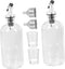 Glass Mouthwash Dispenser Kit for Boys and Girls Bathroom Cup Dispenser Toothbrush