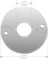 Plumbing Cover Plates, Escutcheon plate, Stainless Split Flange, Hinged Floor and Ceiling Plates for than 21mm Dia Pipe (Fits 1/2 Inch IPS), Chrome Finish, 2 PCS