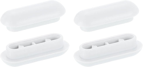 uxcell 4Pcs Toilet Seat Buffer, Anti-Slip Plastic Toilet Seat Bumper, Universal Buffer