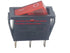 3 Pin 2 Position Red Lighted Rocker Switch for Desktop Grinder, Electric Fireplaces, Household Appliances, Lawn Mower