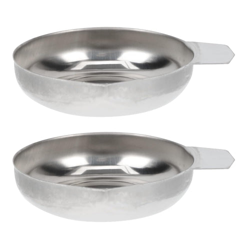 DOITOOL 2Pcs Stainless Steel Weighing Boats, Lab Dish Container for Measuring Mixing Powders and Liquids