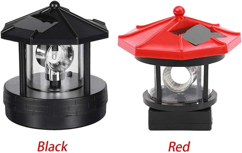 WDFS 11x10.5 cm, Lighthouse, Solar Powered LED Rotating, Waterproof, Outdoor Decorative Light for Garden, Yard, Patio